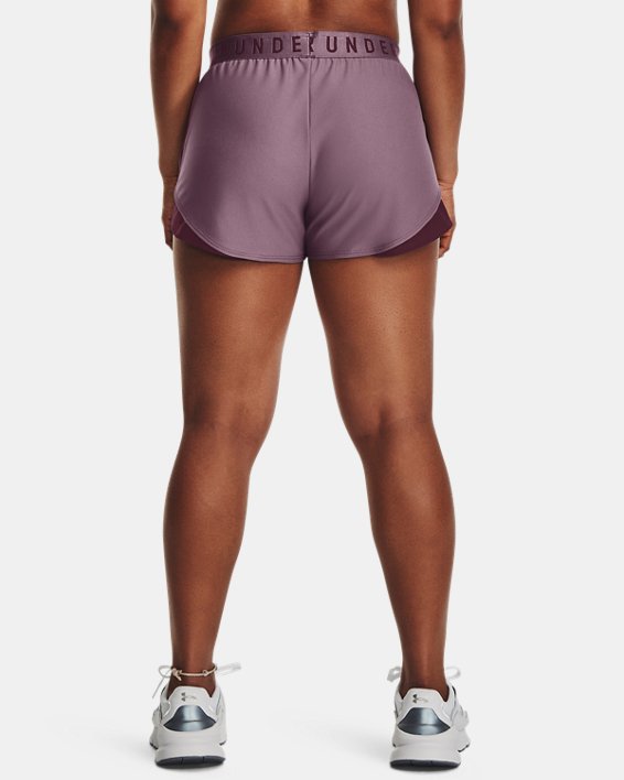 女士UA Play Up Shorts 3.0短褲 in Purple image number 1
